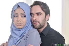 Muslim girl Aaliyah Hadid is forced into hardcore sex while wearing a hijab