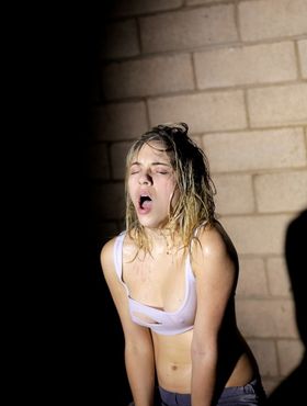 Hot blonde teen Lia Lor is all wet and horny after hard training