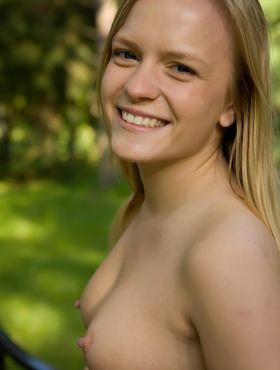 Teenage stunner Lasma will blow you away with her hard nipples and sexy body
