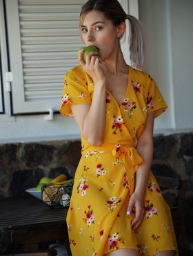 Sweet teen Eva Elfie unveils her boobs and twat before showing her sexy ass
