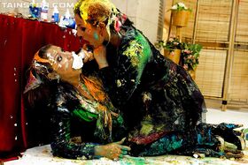 Fetish ladies Gina Killmer & Valentina Ross make some wild messy action