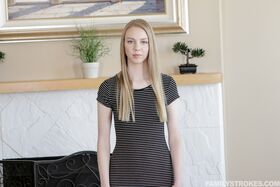 Teen Abi Grace gets nailed by her step brother in the kitchen as punishment