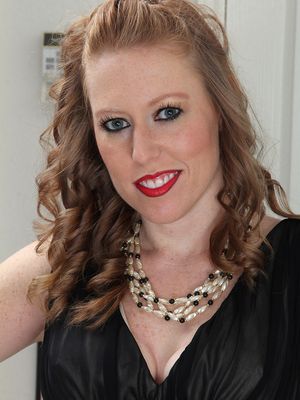 AllOver30 - 31 year old Amber Carlisle slides out of her elegant black dress