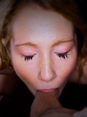 POV Life - Gonzo actress Nicki Blue catches cum on face after blowjob and anal