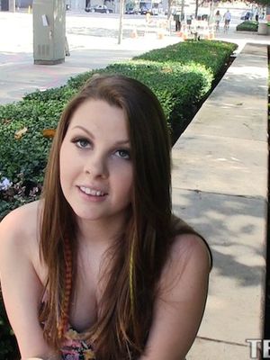 Teens Love Money - Close up posing from an astounding teen babe outdoor Cali Hayes