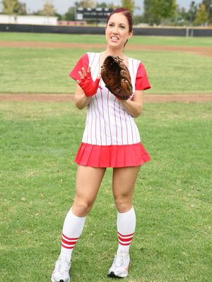 The Real Workout - Big boobed baseball player Kylee Strutt gives her coach a nice sex treatment